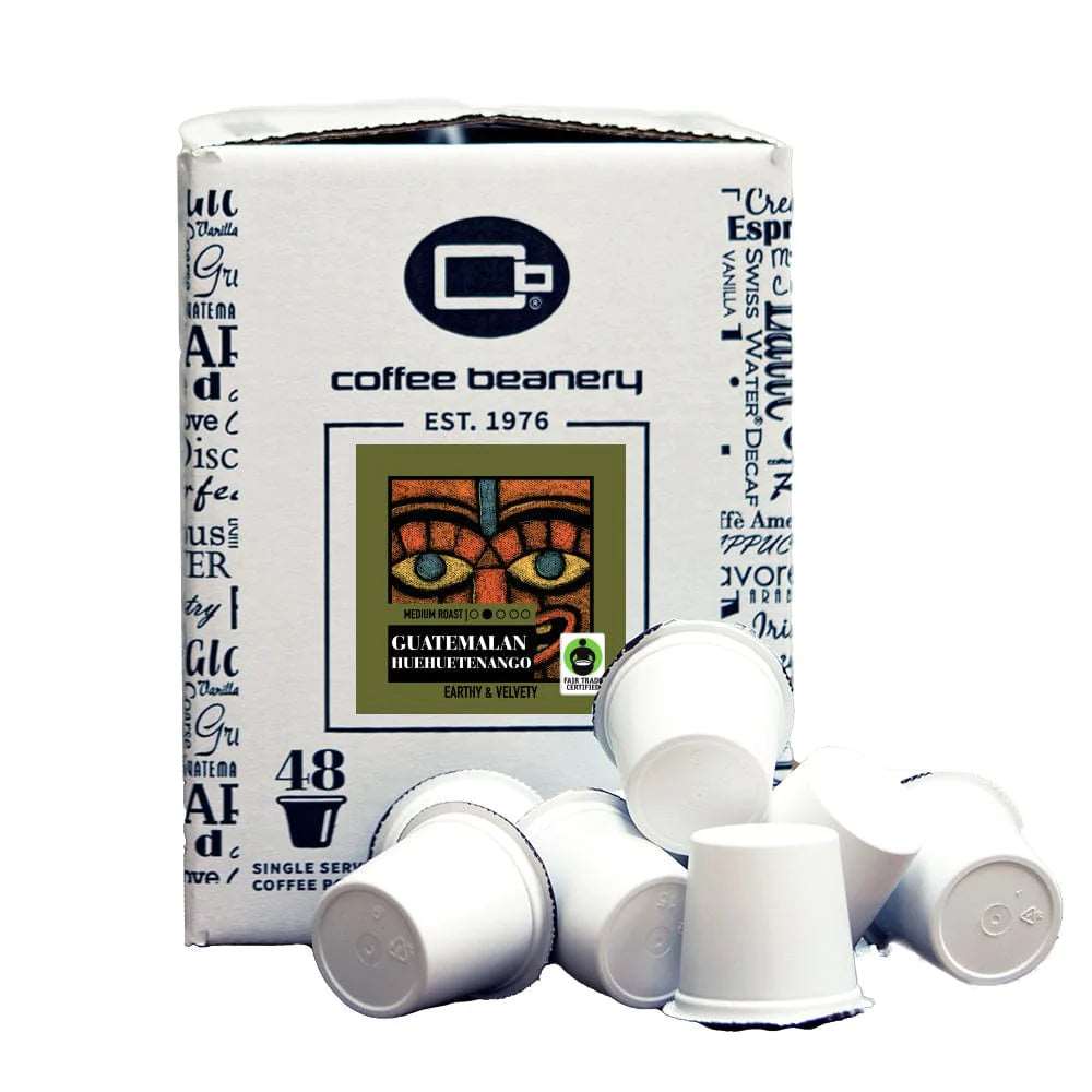 Coffee Beanery Coffee Pods 48ct Bulk Pods Guatemalan Huehuetenango Coffee Pods