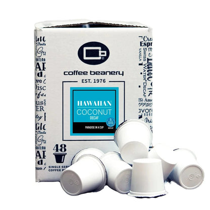 Coffee Beanery Coffee Pods Decaf / 48ct Bulk Pods Hawaiian Coconut Flavored Coffee Pods