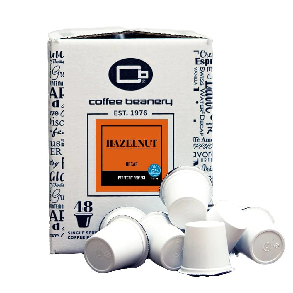 Coffee Beanery Coffee Pods Decaf / 48ct Bulk Pods Hazelnut Flavored Coffee Pods