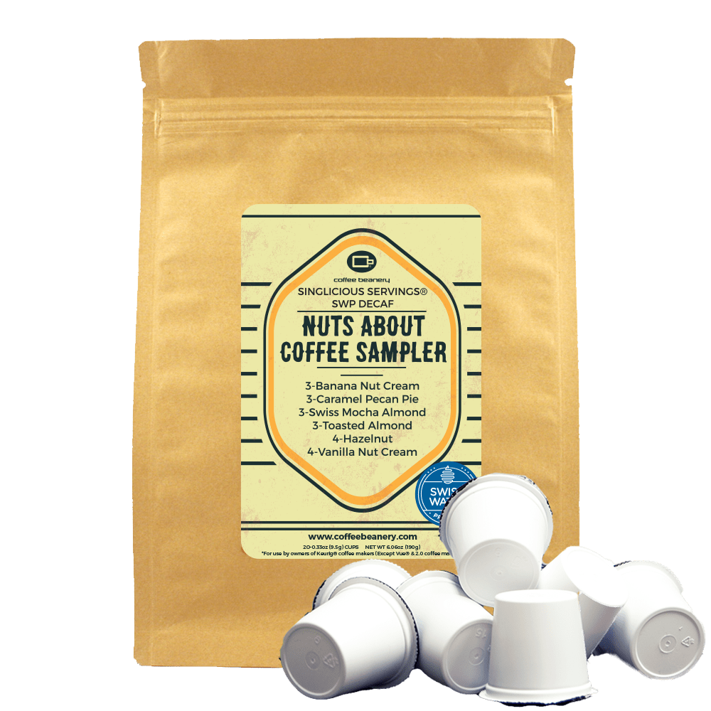 Nuts About Coffee Pod Variety Pack, Reg or Decaf Coffee Beanery