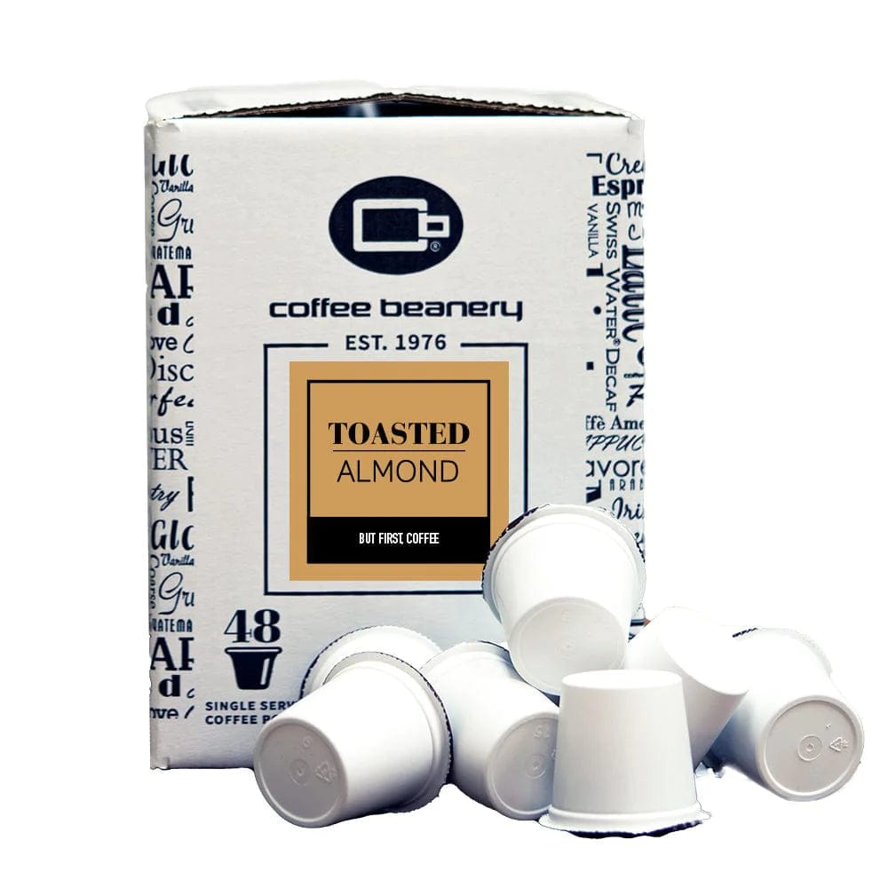 Coffee Beanery Coffee Pods Regular / 48ct Bulk Pods Toasted Almond Flavored Coffee Pods