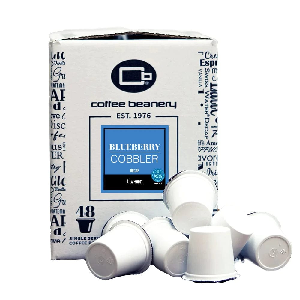 Coffee Beanery Decaf Coffee Pods 48ct Bulk Pods Blueberry Cobbler Flavored Decaf Coffee Pods