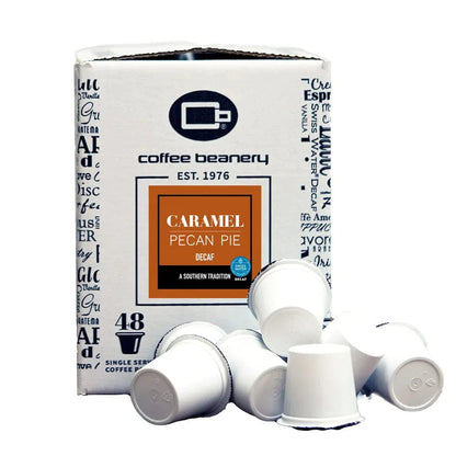 Coffee Beanery Decaf Coffee Pods 48ct Bulk Pods Caramel Pecan Pie Flavored Decaf Coffee Pods
