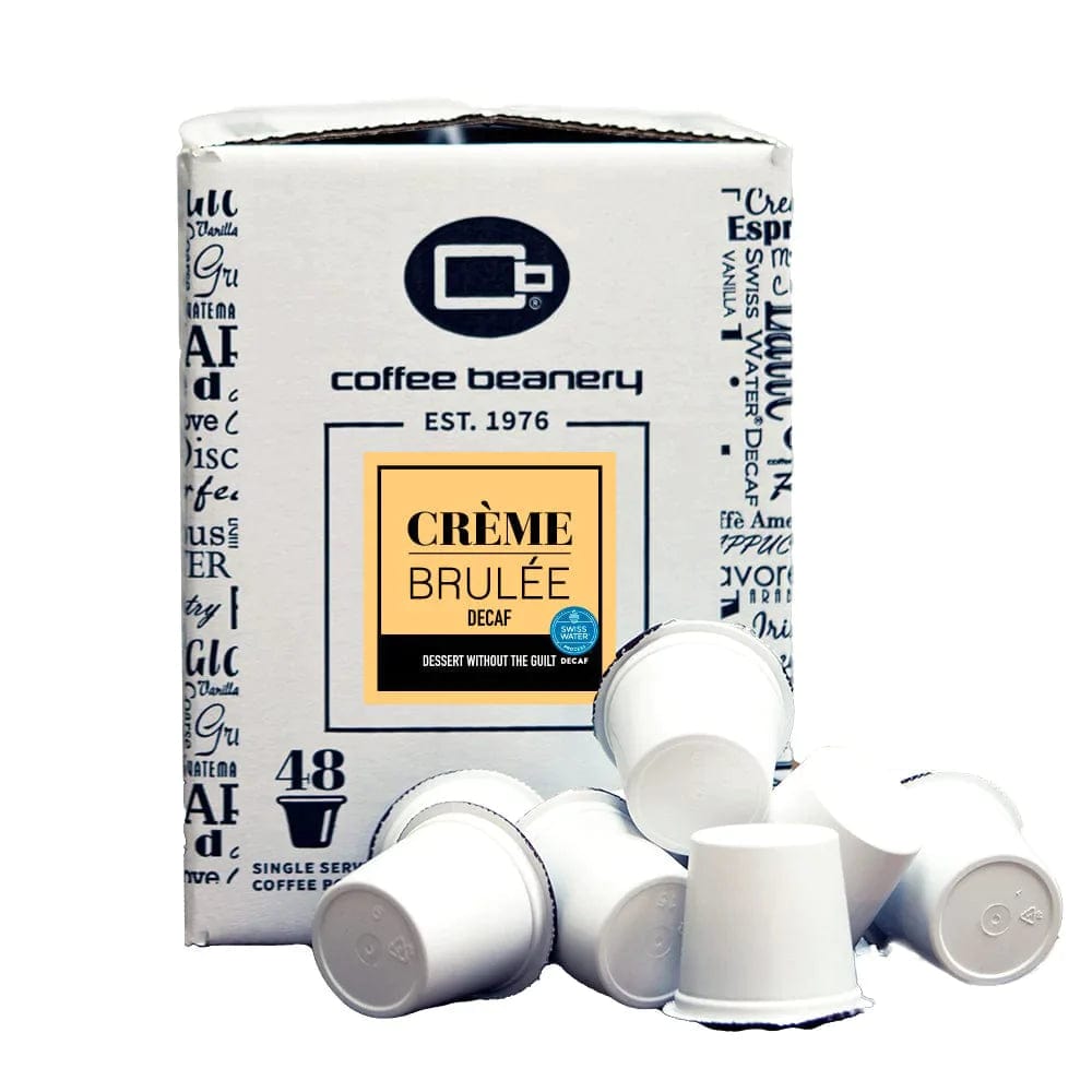Coffee Beanery Decaf Coffee Pods 48ct Bulk Pods Creme Brulee Flavored Decaf Coffee Pods
