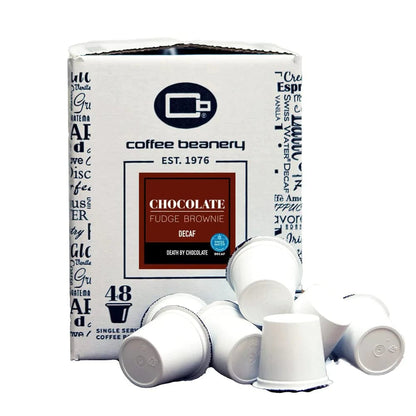 Coffee Beanery Decaf Coffee Pods Decaf / 48ct Bulk Pods Chocolate Fudge Brownie Flavored Decaf Coffee Pods