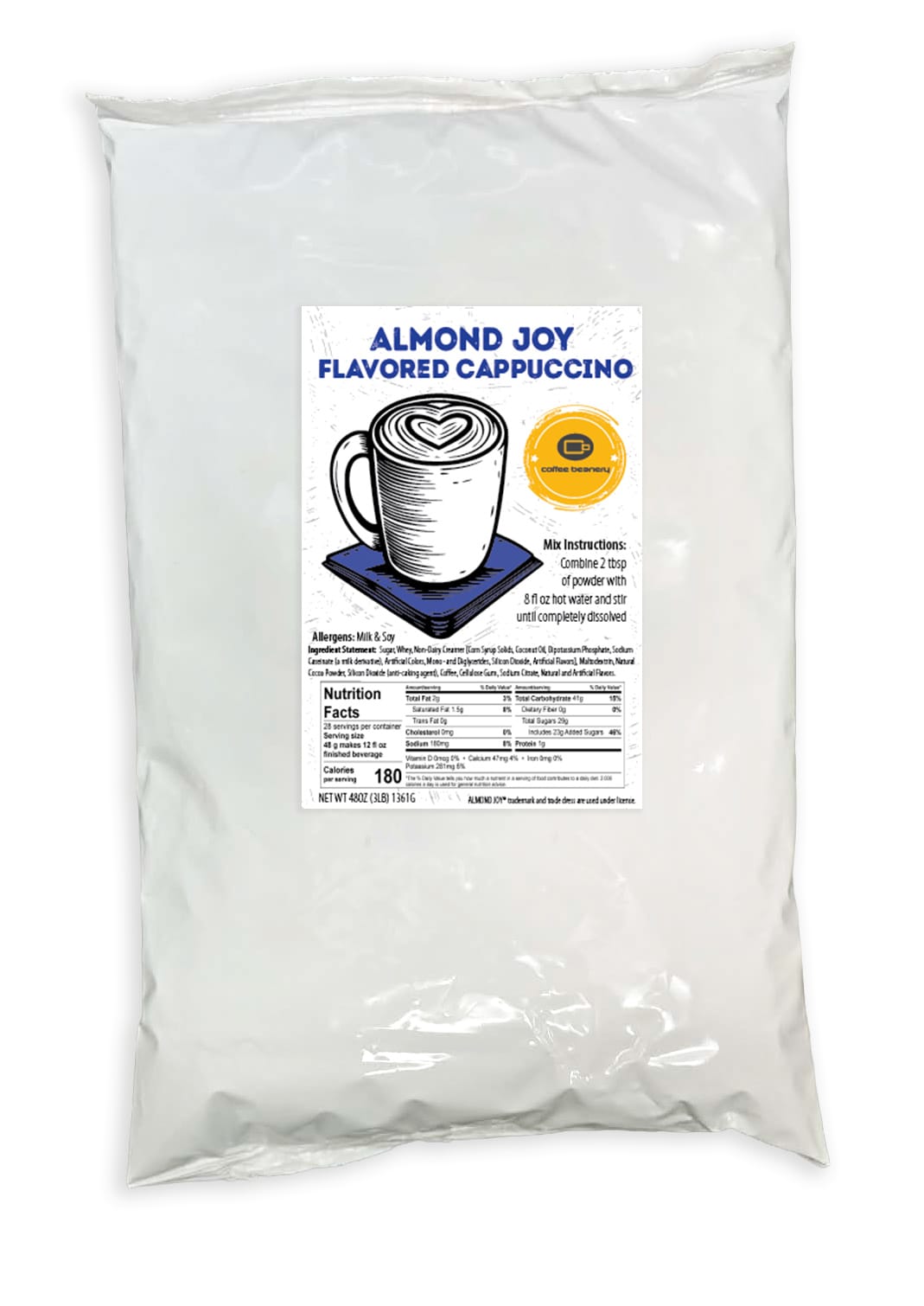 Coffee Beanery Essentials ALMOND JOY® Cappuccino Mix - 3lb Bag