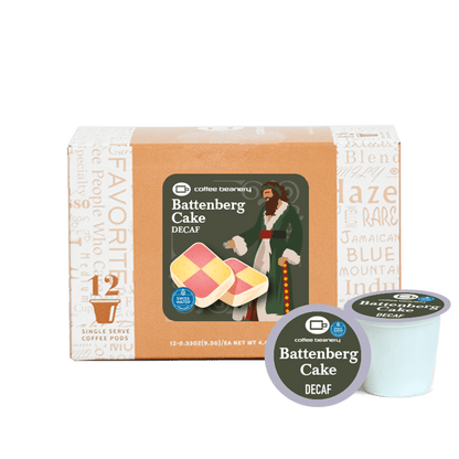 Coffee Beanery Exclusive 12ct Pods / Decaf / Automatic Drip Battenberg Cake Flavored Coffee | December 2025