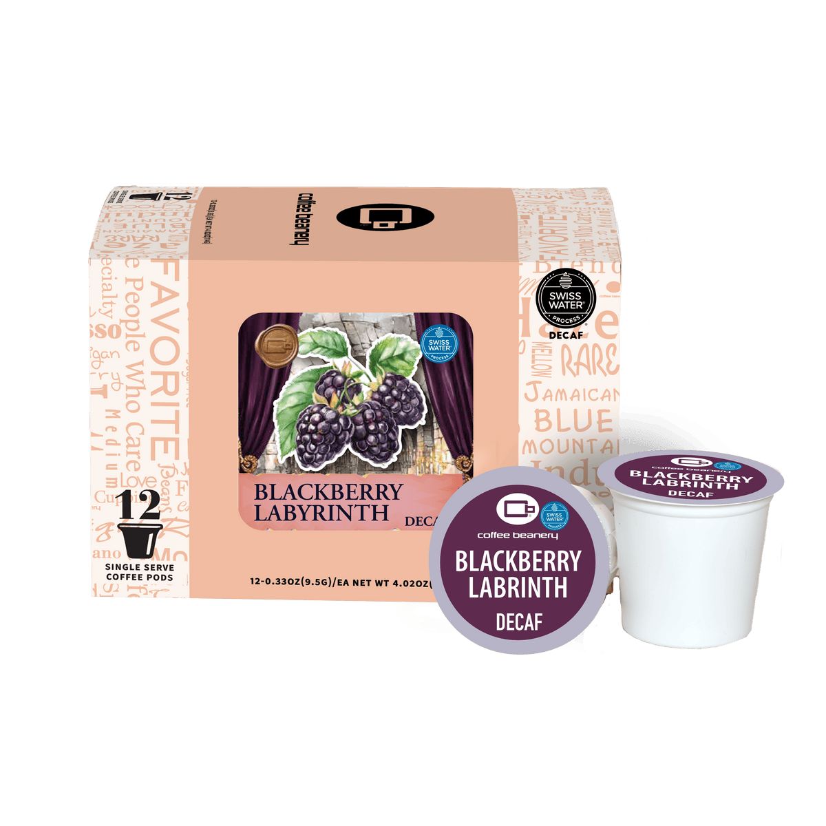 Coffee Beanery Exclusive 12ct Pods / Decaf / Automatic Drip Blackberry Labyrinth Flavored Coffee | October 2026 VIP