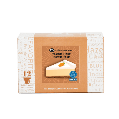 Coffee Beanery Exclusive 12ct Pods / Decaf / Automatic Drip Carrot Cake Cheesecake Flavored Coffee | November 2023