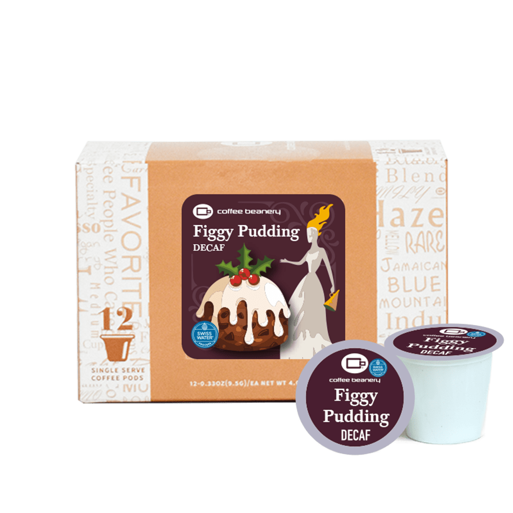 Coffee Beanery Exclusive 12ct Pods / Decaf / Automatic Drip Figgy Pudding Flavored Coffee | December 2025