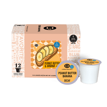 Coffee Beanery Exclusive 12ct Pods / Decaf / Automatic Drip Peanut Butter and Banana Flavored Coffee | September 2026