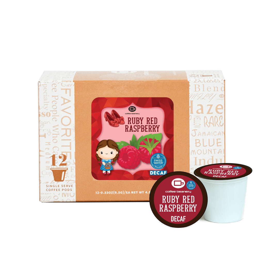Coffee Beanery Exclusive 12ct Pods / Decaf / Automatic Drip Red Ruby Raspberry Flavored Coffee | April 2024