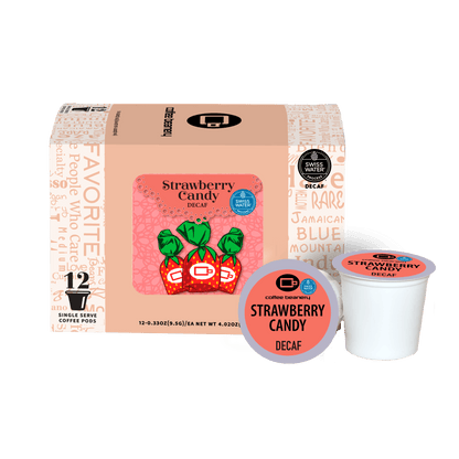 Coffee Beanery Exclusive 12ct Pods / Decaf / Automatic Drip Strawberry Candy Flavored Coffee | August 2026
