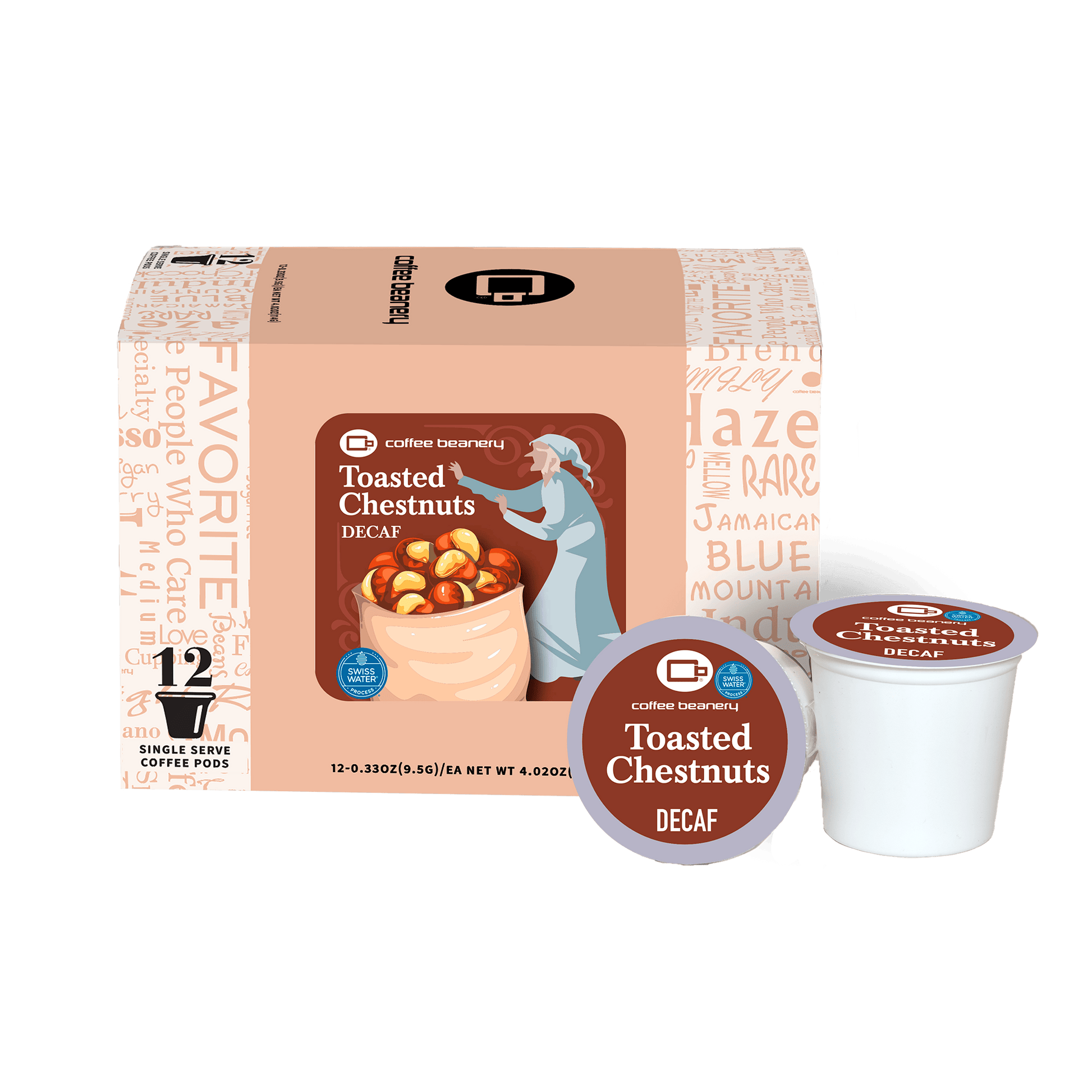 Coffee Beanery Exclusive 12ct Pods / Decaf / Automatic Drip Toasted Chestnut Flavored Coffee | December 2025