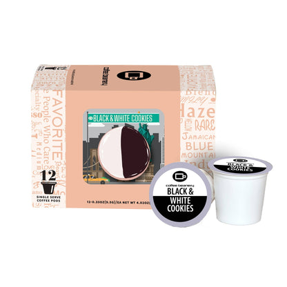 Coffee Beanery Exclusive 12ct Pods / Regular / Automatic Drip Black and White Cookies Flavored Coffee | February 2026