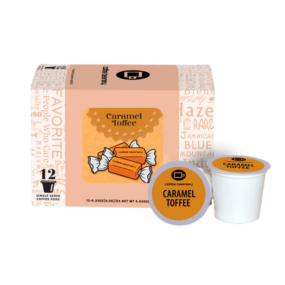 Coffee Beanery Exclusive 12ct Pods / Regular / Automatic Drip Caramel Toffee Flavored Coffee | August 2026