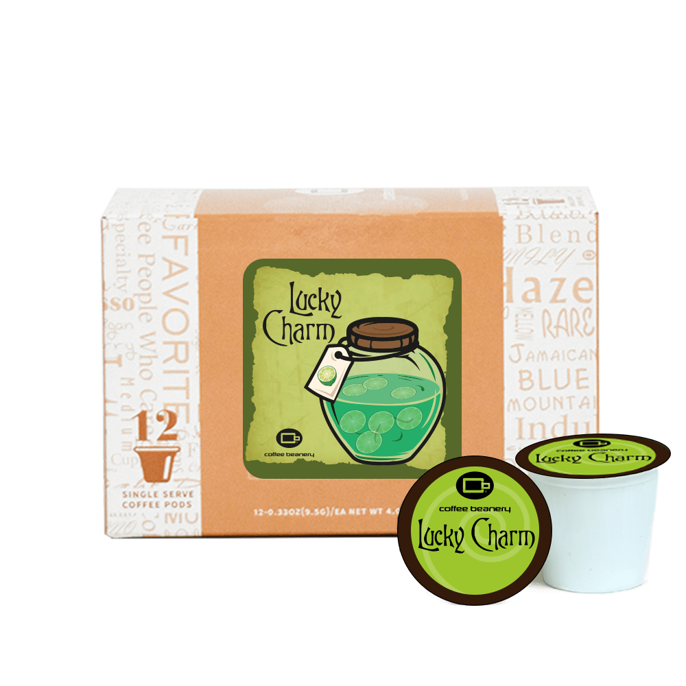 Coffee Beanery Exclusive 12ct Pods / Regular / Automatic Drip Lucky Charm Potion Lime Flavored Coffee | October 2023