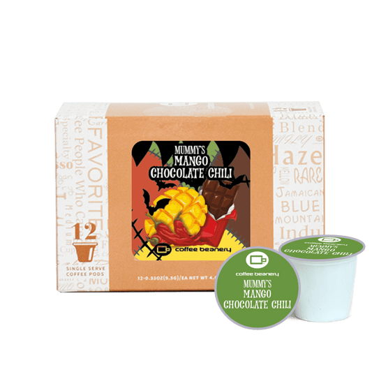 Coffee Beanery Exclusive 12ct Pods / Regular / Automatic Drip Mummy's Mango Chocolate Chili Flavored Coffee | October 2025