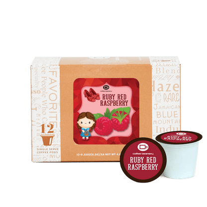 Coffee Beanery Exclusive 12ct Pods / Regular / Automatic Drip Red Ruby Raspberry Flavored Coffee | April 2024