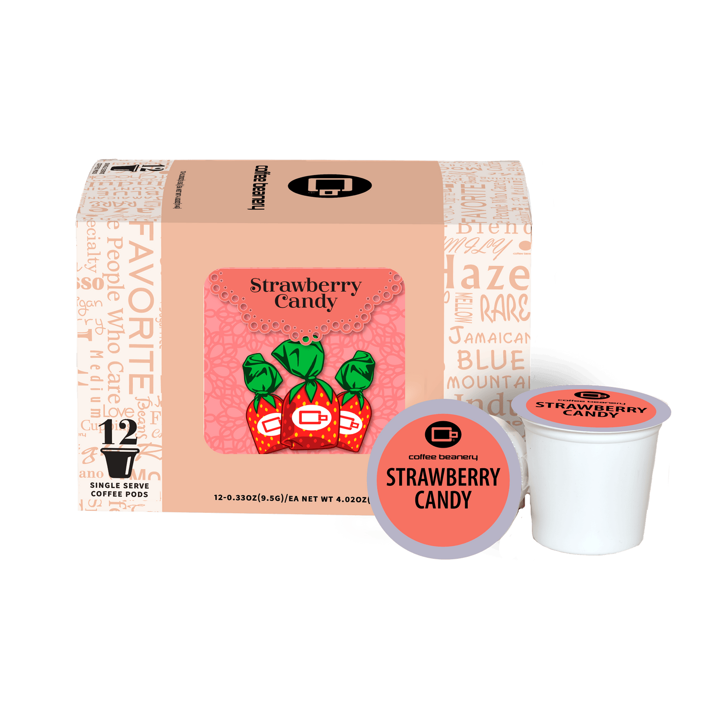 Coffee Beanery Exclusive 12ct Pods / Regular / Automatic Drip Strawberry Candy Flavored Coffee | August 2026