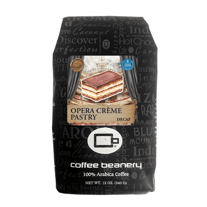 12 oz bag of Opera Crème Pastry Flavored Coffee (October 2026), decaf