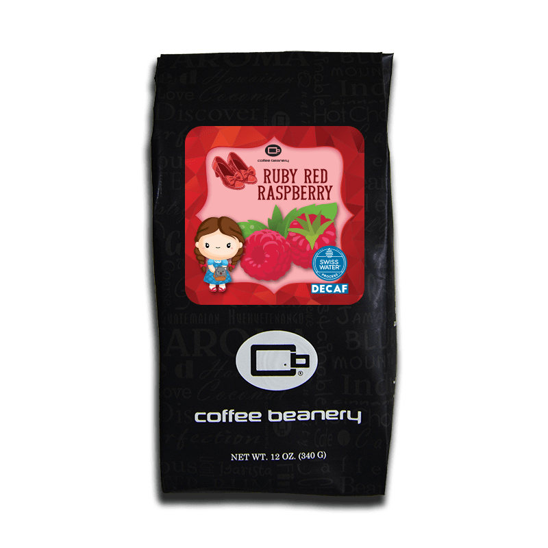 Coffee Beanery Exclusive 12oz / Decaf / Automatic Drip Red Ruby Raspberry Flavored Coffee | April 2024