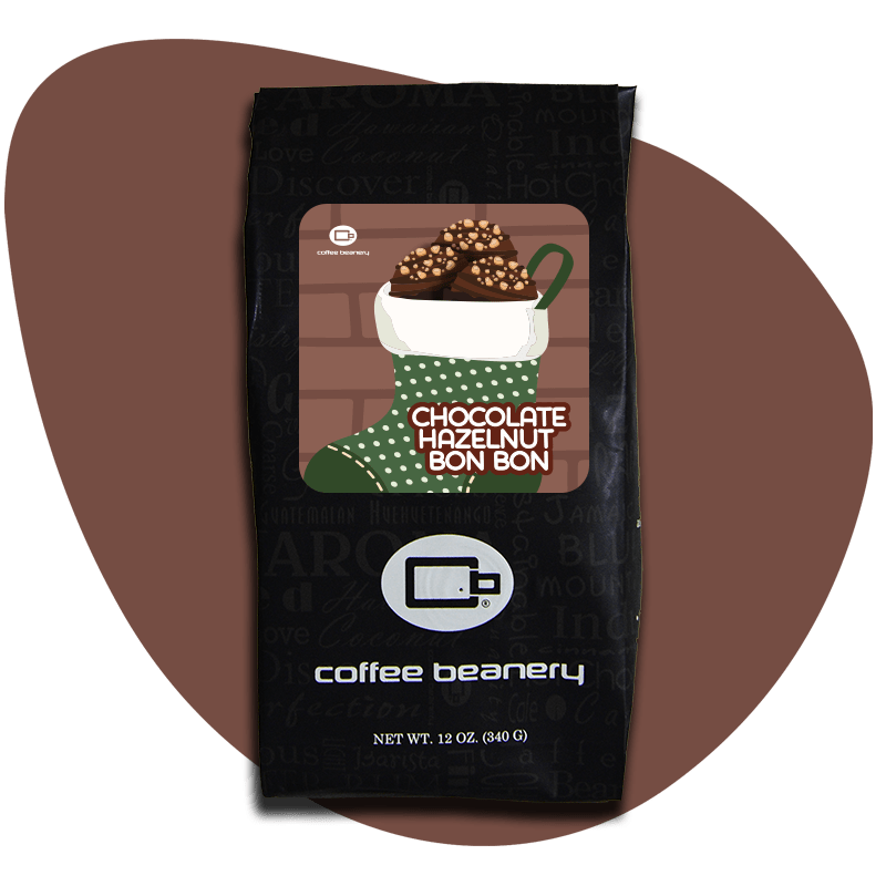 Coffee Beanery Exclusive 12oz / Regular / Automatic Drip Chocolate Hazelnut BonBon  Flavored Coffee | December 2023