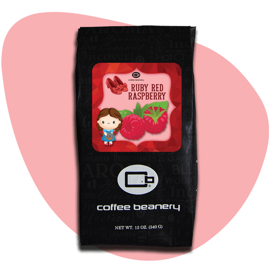 Coffee Beanery Exclusive 12oz / Regular / Automatic Drip Red Ruby Raspberry Flavored Coffee | April 2024