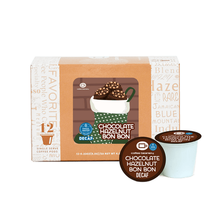 Coffee Beanery Exclusive Decaf Chocolate Hazelnut Bon Bon Flavored Coffee Pods | December 2023