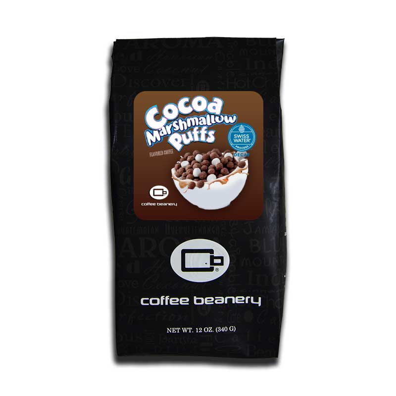 Coffee Beanery Exclusive Decaf / Whole Bean Cocoa Marshmallow Puffs Flavored Coffee | Nov 2021