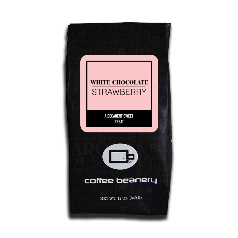 Coffee Beanery Exclusive Regular / 12oz / Automatic Drip White Chocolate Strawberry Flavored Coffee