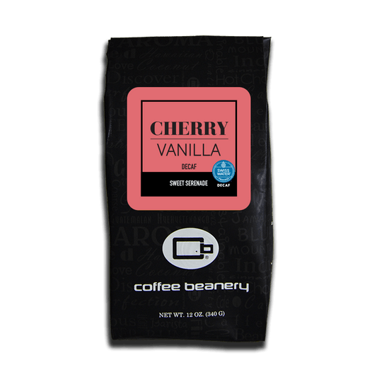 Coffee Beanery Flavored Coffee Cherry Vanilla Flavored Swiss Water Process Decaf Coffee