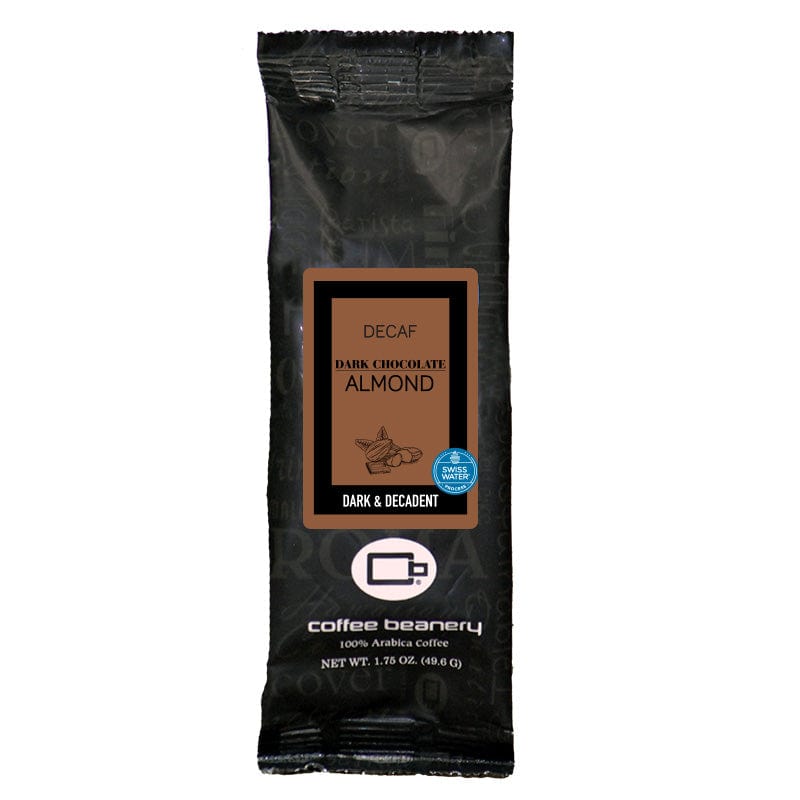 Coffee Beanery Flavored Coffee Dark Chocolate Almond SWP Decaf Coffee | 1.75oz Sampler