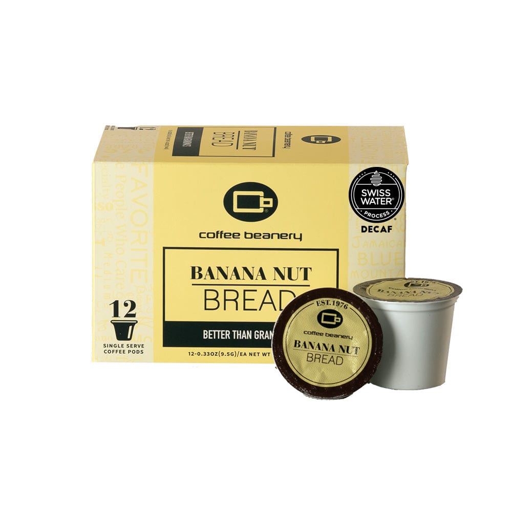 Coffee Beanery Flavored Coffee Decaf / 12ct Pods / Automatic Drip Banana Nut Bread Flavored Coffee