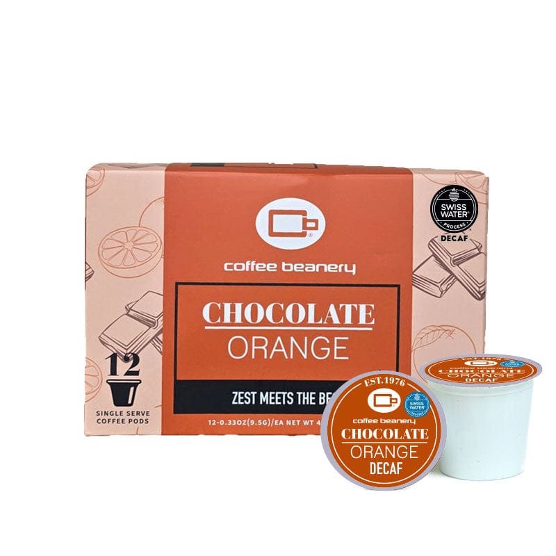 Coffee Beanery Flavored Coffee Decaf / 12ct Pods / Automatic Drip Chocolate Orange Flavored Coffee
