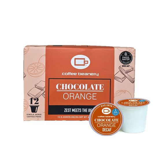 Coffee Beanery Flavored Coffee Decaf / 12ct Pods / Automatic Drip Chocolate Orange Flavored Coffee