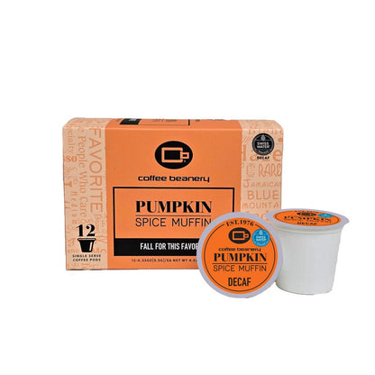 Coffee Beanery Flavored Coffee Decaf / 12ct Pods / Automatic Drip Pumpkin Spice Muffin Flavored Coffee