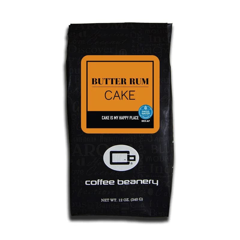 Coffee Beanery Flavored Coffee Decaf / 12oz / Automatic Drip Butter Rum Cake Flavored Coffee