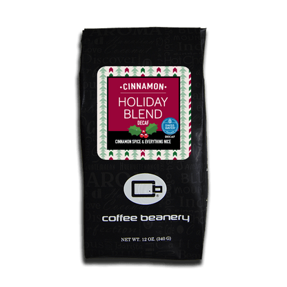 Coffee Beanery Flavored Coffee Decaf / 12oz / Automatic Drip Cinnamon Holiday Blend Flavored Coffee