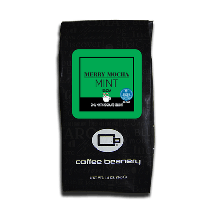 Coffee Beanery Flavored Coffee Decaf / 12oz / Automatic Drip Merry Mocha Mint Flavored Coffee