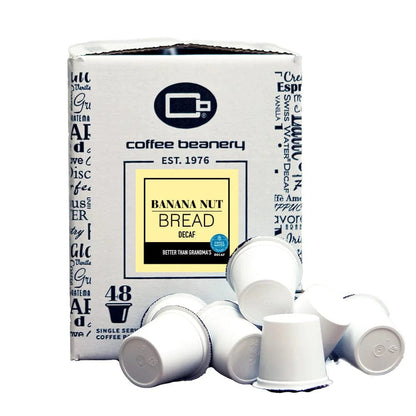 Coffee Beanery Flavored Coffee Decaf / 48ct Bulk Pods / Automatic Drip Banana Nut Bread Flavored Coffee