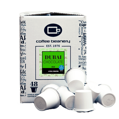 Coffee Beanery Flavored Coffee Decaf / 48ct Bulk Pods / Automatic Drip Dubai Chocolate Flavored Coffee | Early Access