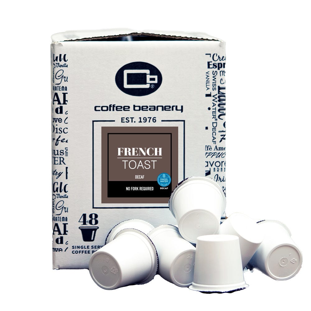 Coffee Beanery Flavored Coffee Decaf / 48ct Bulk Pods / Automatic Drip French Toast Flavored Coffee