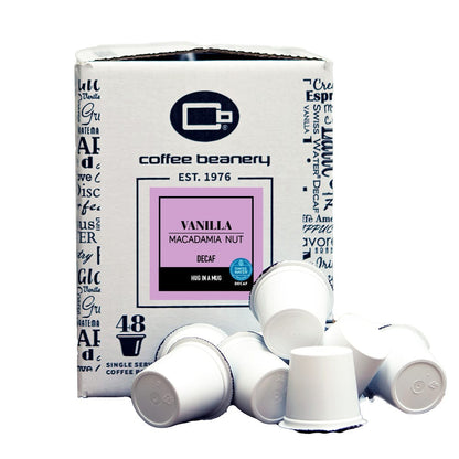 Coffee Beanery Flavored Coffee Decaf / 48ct Bulk Pods / Automatic Drip Vanilla Macadamia Nut Flavored Coffee