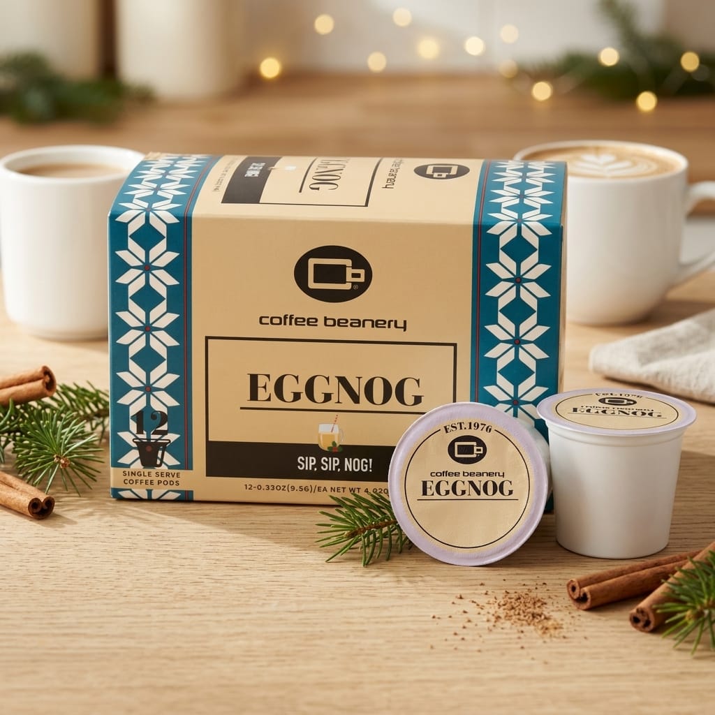 Coffee Beanery Flavored Coffee Eggnog Flavored Coffee Pods