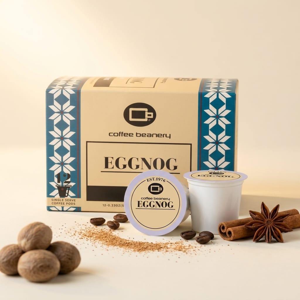 Coffee Beanery Flavored Coffee Eggnog Flavored Coffee Pods