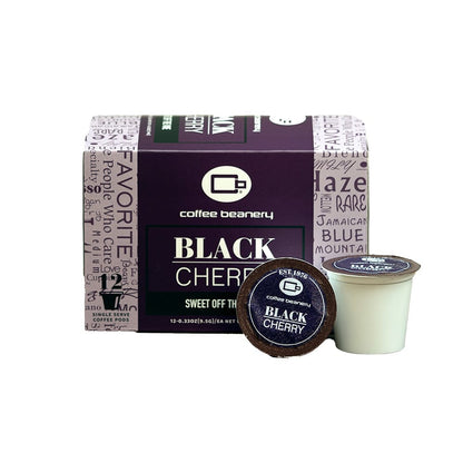 Coffee Beanery Flavored Coffee Regular / 12ct Pods / Automatic Drip Black Cherry Flavored Coffee