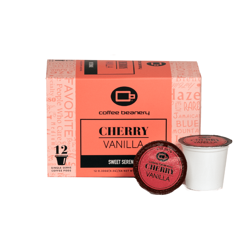 Coffee Beanery Flavored Coffee Regular / 12ct Pods / Automatic Drip Cherry Vanilla Flavored Coffee