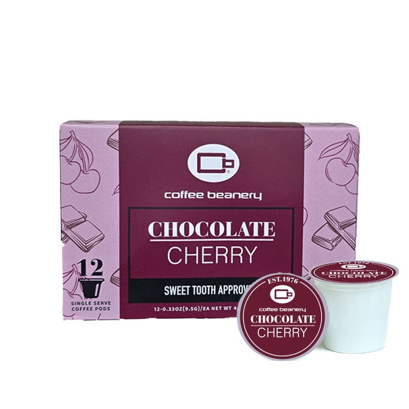 Coffee Beanery Flavored Coffee Regular / 12ct Pods / Automatic Drip Chocolate Cherry Flavored Coffee