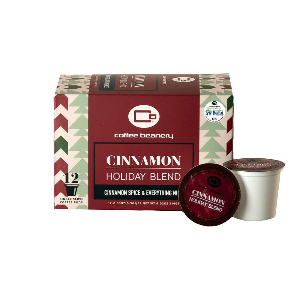 Coffee Beanery Flavored Coffee Regular / 12ct Pods / Automatic Drip Cinnamon Holiday Blend Flavored Coffee